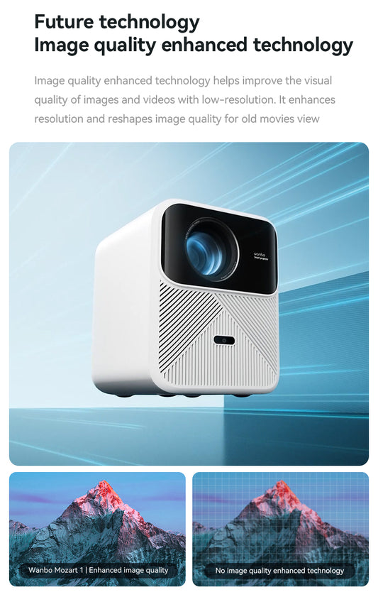 Black Friday-Wanbo Mini Pro Projector Portable projector, Android 9.0