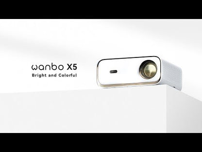 Projecteur Wanbo X5 Projecteur Full HD 4K Mise au point automatique Haute luminosité 1100ANSI Android 9.0 intégré 