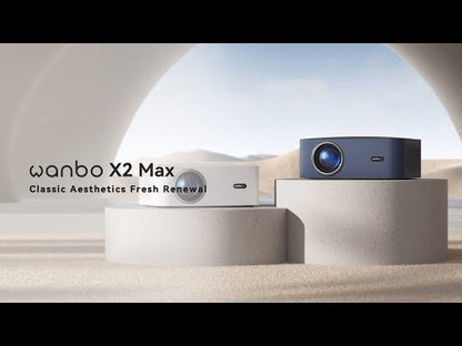 Wanbo X2 Max Classic Aesthetics Fresh Renewal | HDMI | Native 1080PDual-band Wi-Fi 6